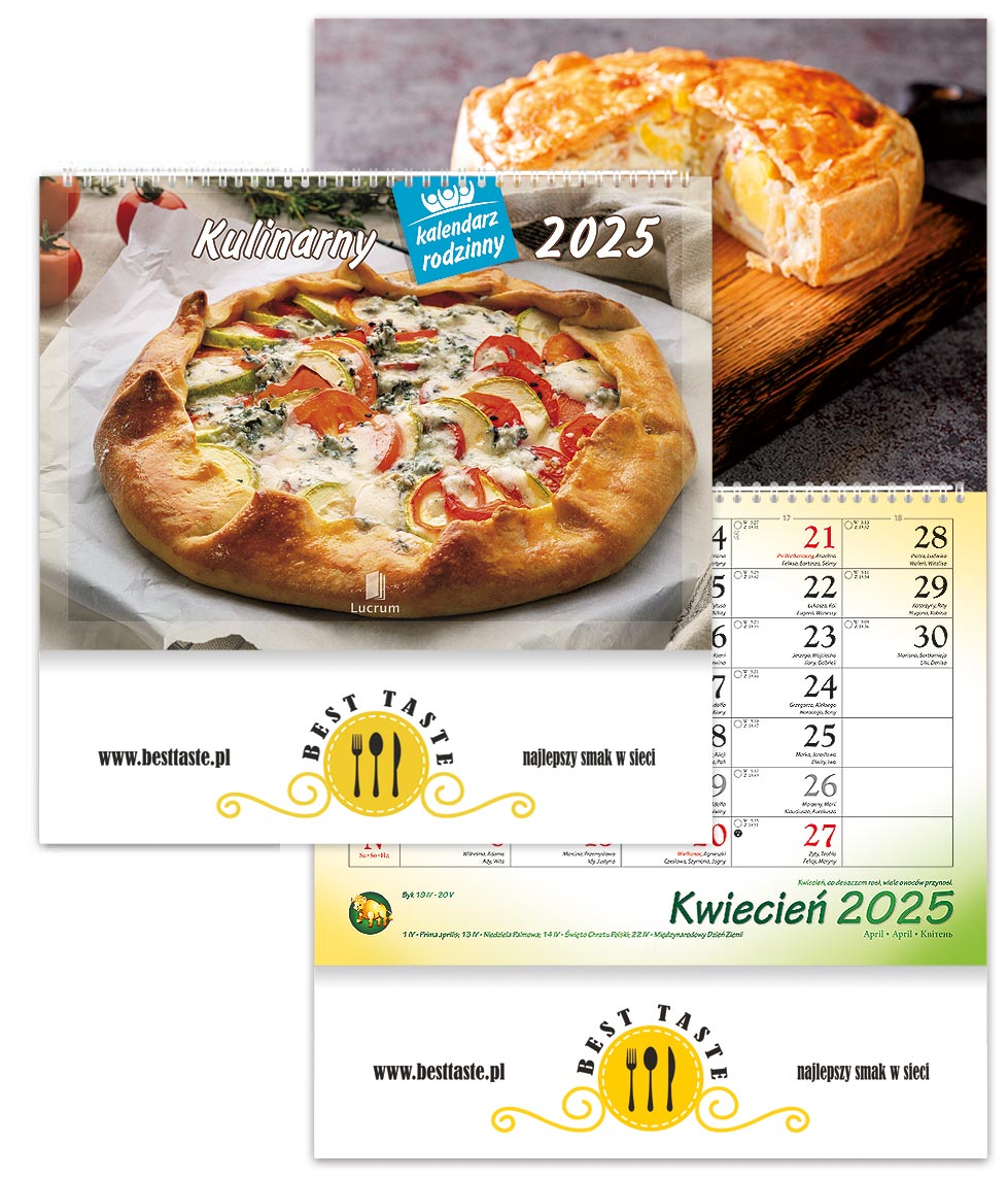 spiralowane kalendarze rodzinne